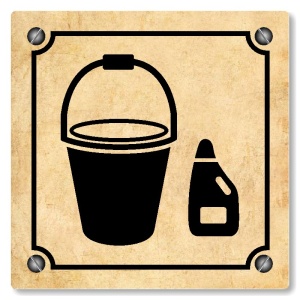 Úklidová místnost, 148x148mm, pergamen, Kansas